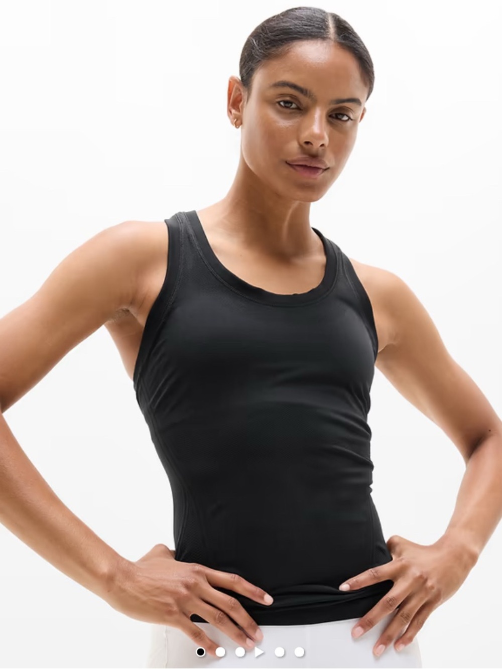 New with tag Athleta momentum seamless Black Racerback Tank Top medium